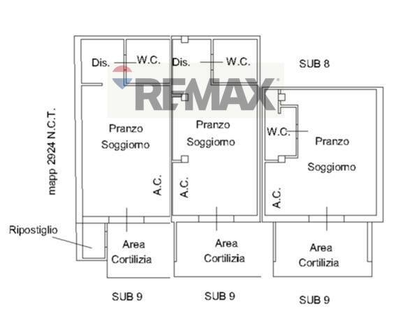Pianta 2D - Trilocale via Scirocco
 
1c, Carloforte - planimetria 1