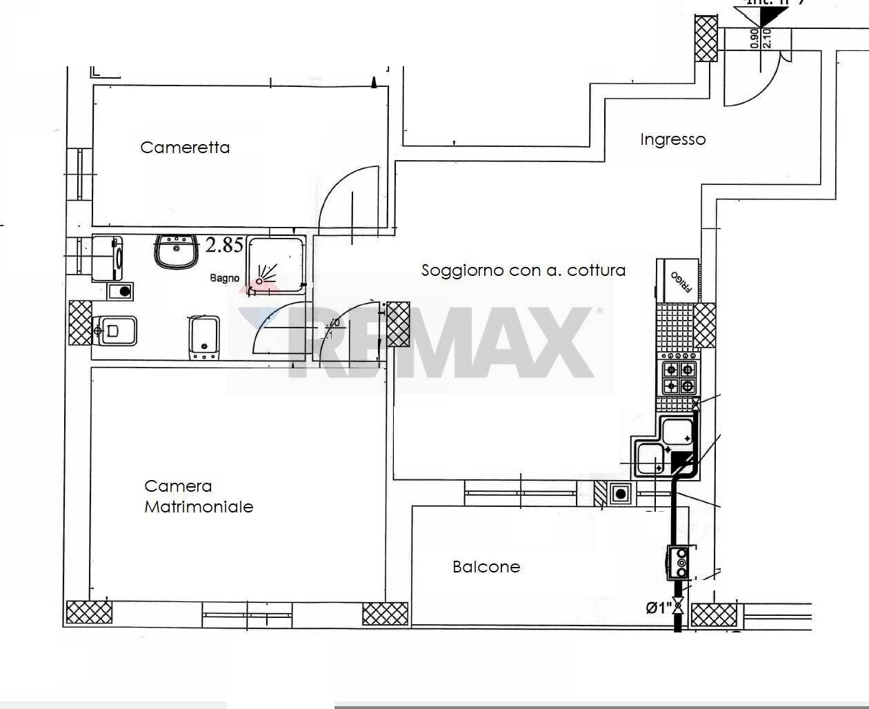 Pianta 2D - Three-room apartment via Guido Gozzano
 
1, L'Aquila - floor plans 1