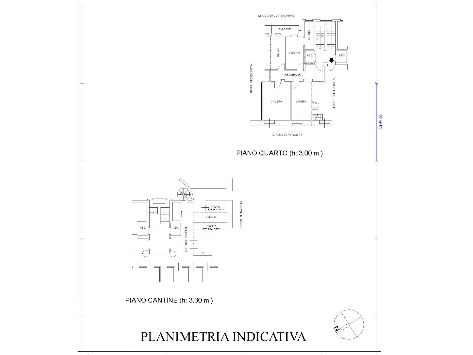 Foto 22 - Four-room apartment Via Bligny, Torino - floor plans 1