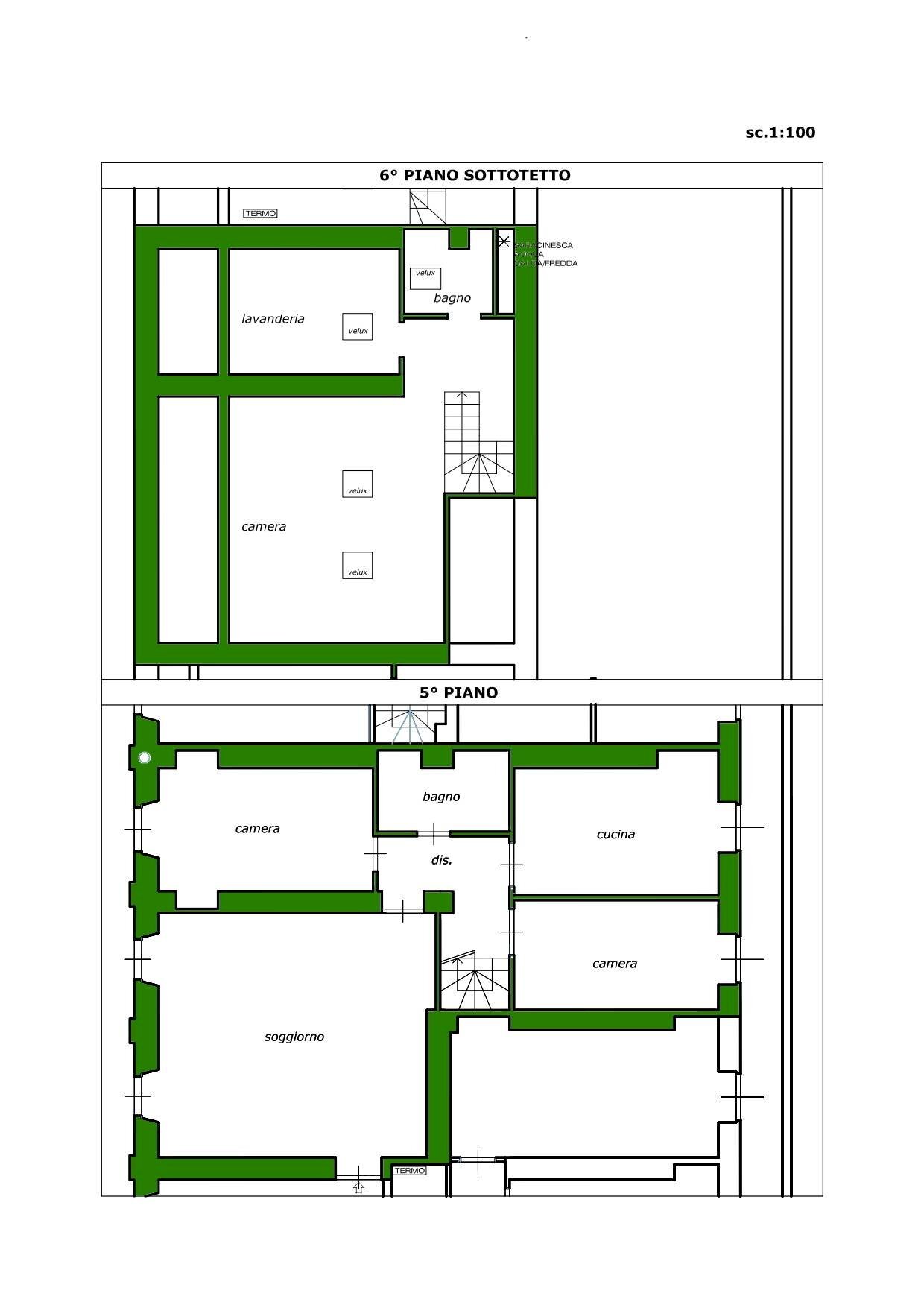 planimetria - Appartamento corso Vittorio Emanuele
 
68, Torino - planimetria 1