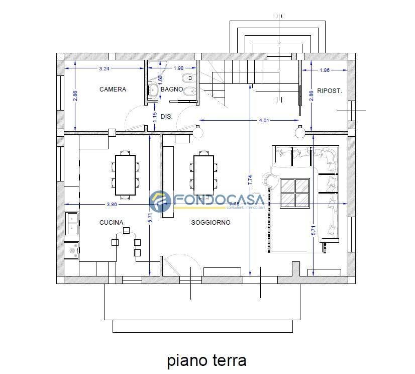 planimetria pt - Terreno edificabile Via Arezzo, Massa - planimetria 1