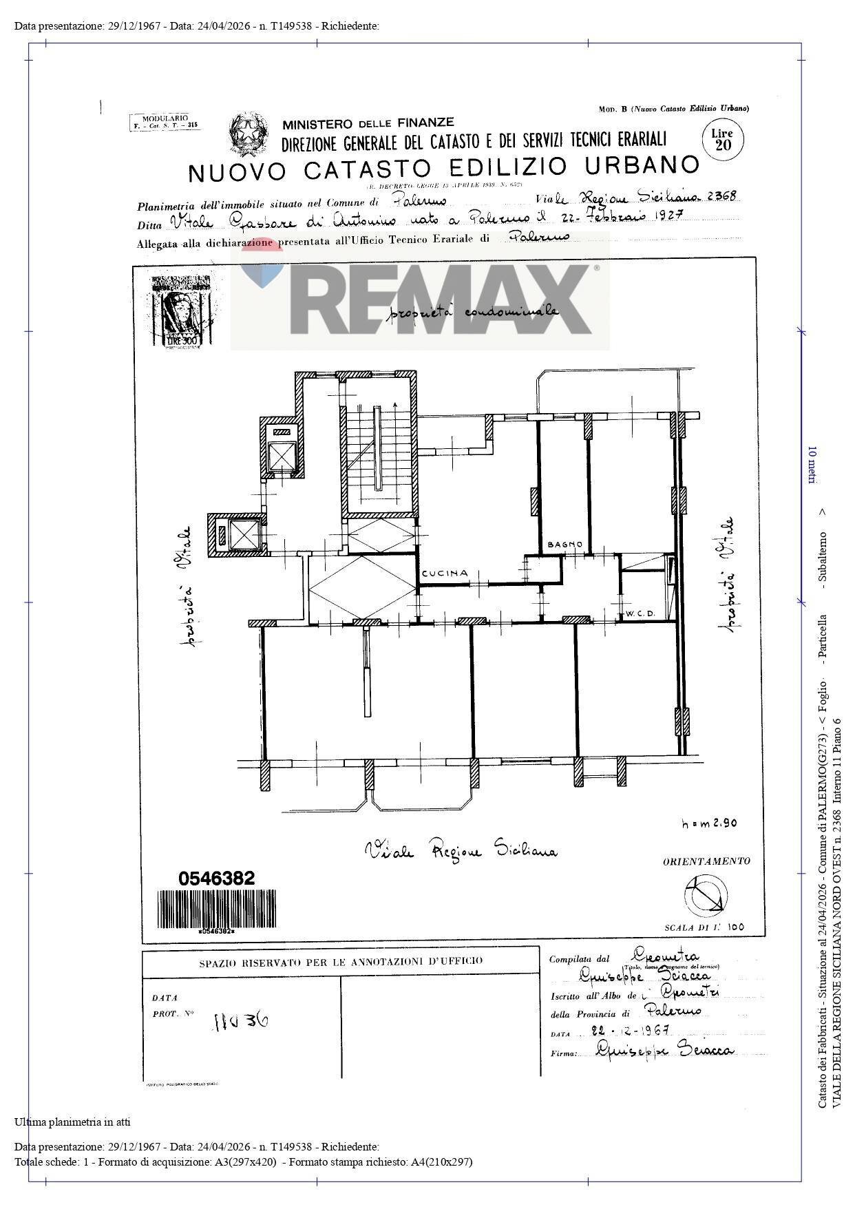 Pianta 2D - Appartamento viale regione siciliana
 
2368, Palermo - planimetria 1