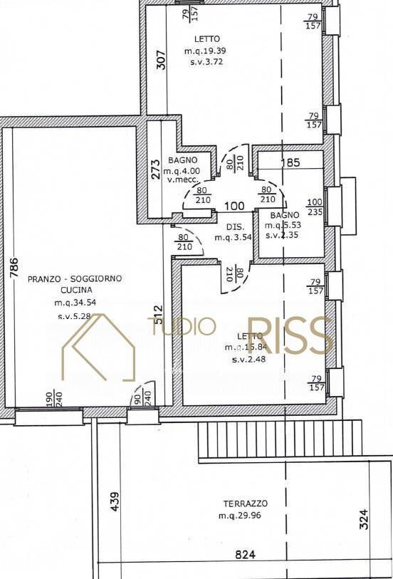 Foto 3 - Four-room apartment santa maria maddalena, Occhiobello - floor plans 1