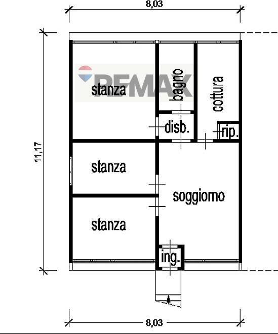Pianta 2D - Apartment Loc. Marilleva 1400, Mezzana - floor plans 1