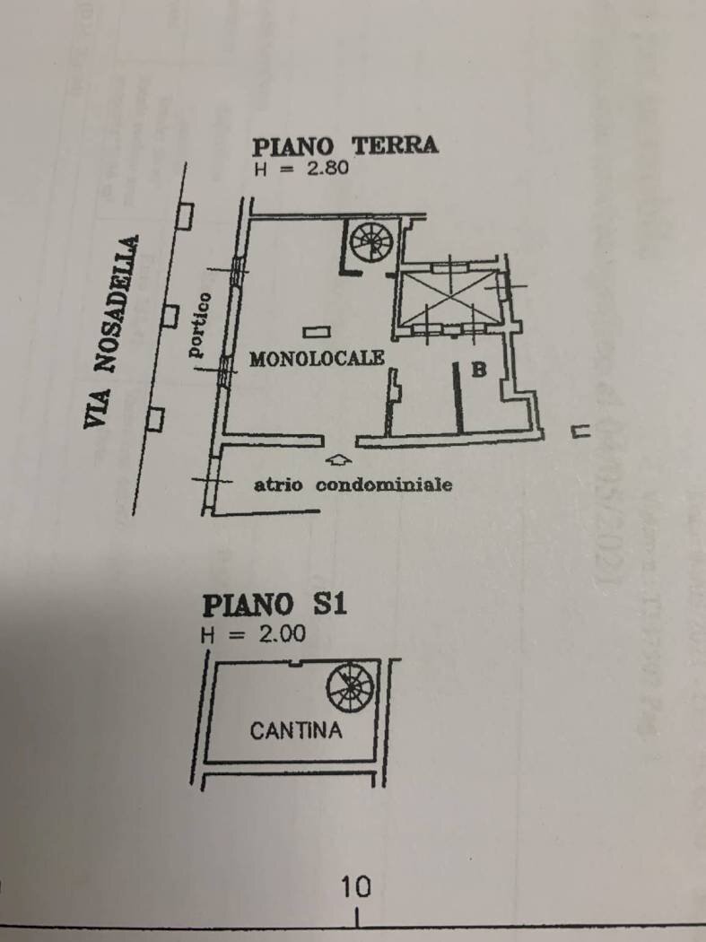 Bilocale via Nosadella, Bologna (zona Costa Saragozza) - planimetria 1