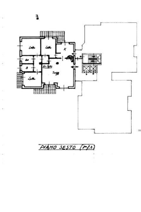Four-room apartment via Niccolò Paganini, 34, Monza - floor plans 1