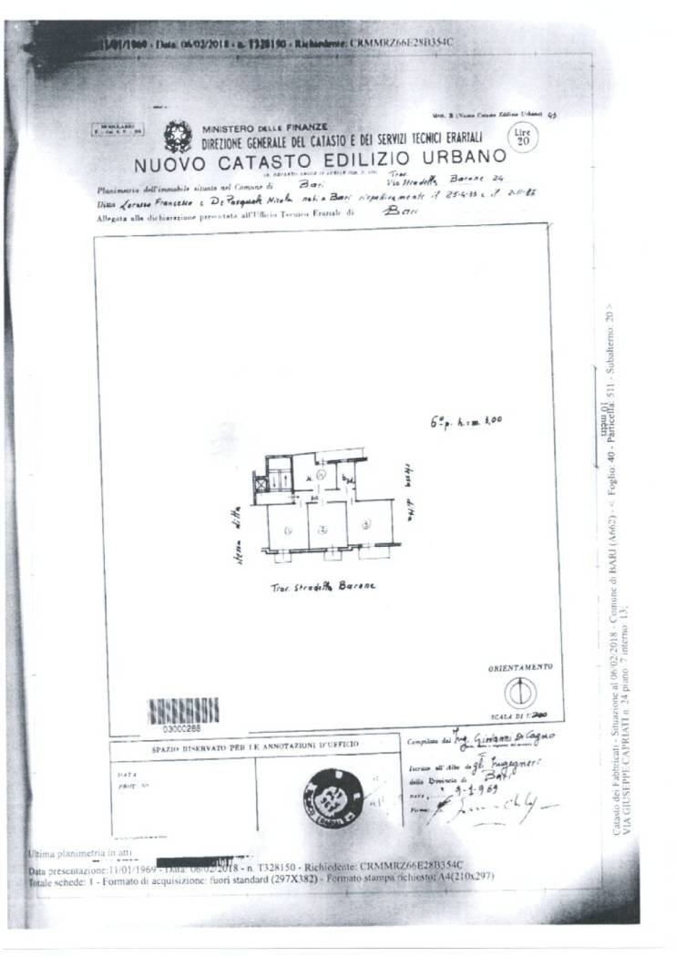 Appartamento via Giuseppe Capriati, 24, Bari - planimetria 1