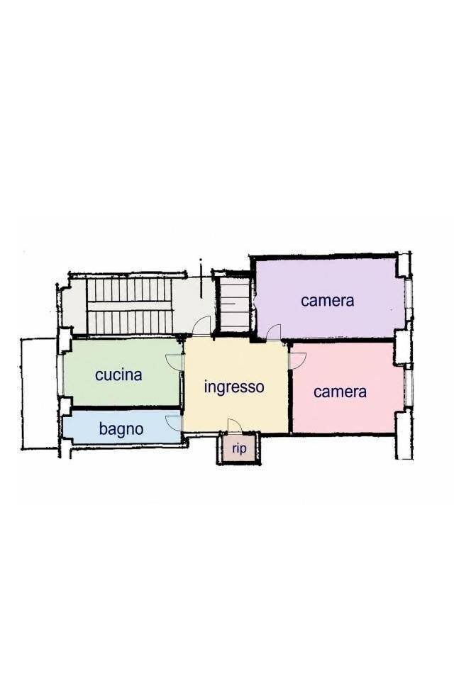 Three-room apartment viale Stazione, 1BIS, Moncalieri - floor plans 1