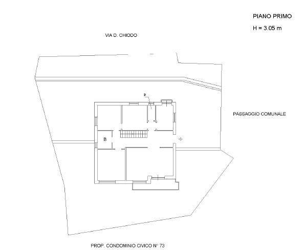 Appartamento via Domenico Chiodo, Genova (zona Castelletto) - planimetria 1