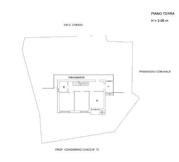 Trilocale via Domenico Chiodo, Genova (zona Castelletto) - planimetria 1