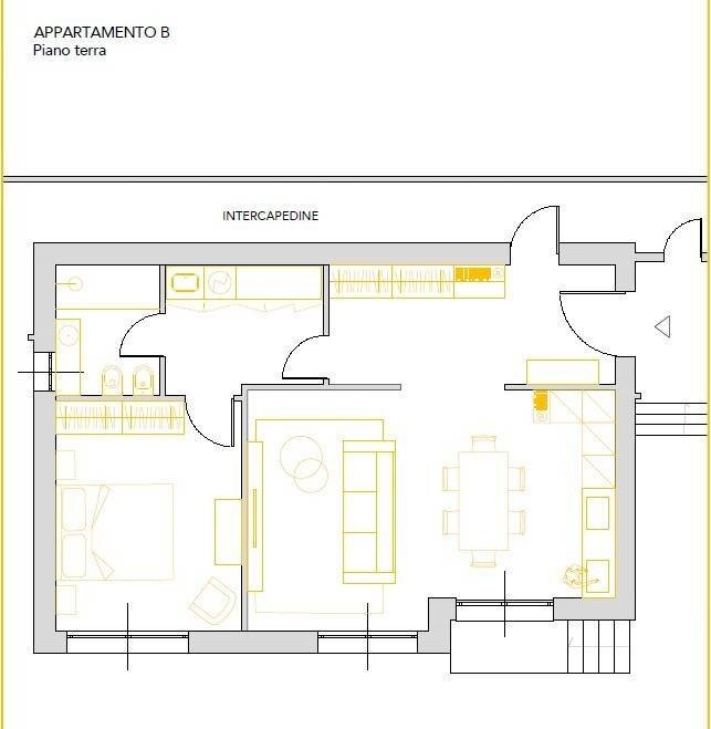 Trilocale via Domenico Chiodo, Genova (zona Castelletto) - planimetria 1