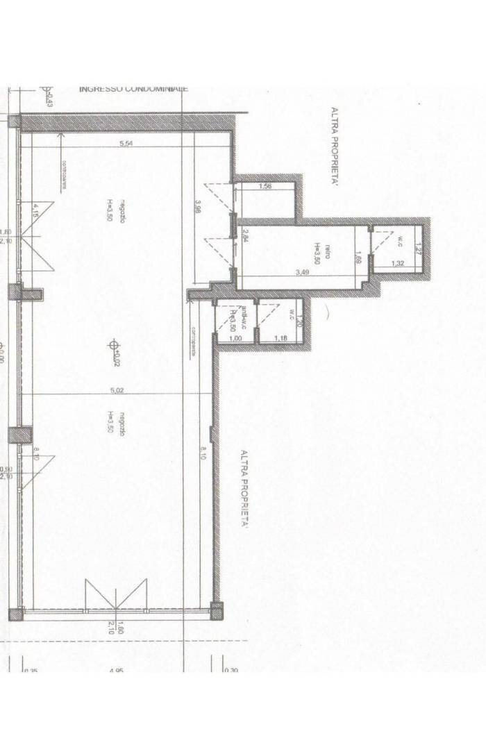 Shop via Magliano, Massa - floor plans 1