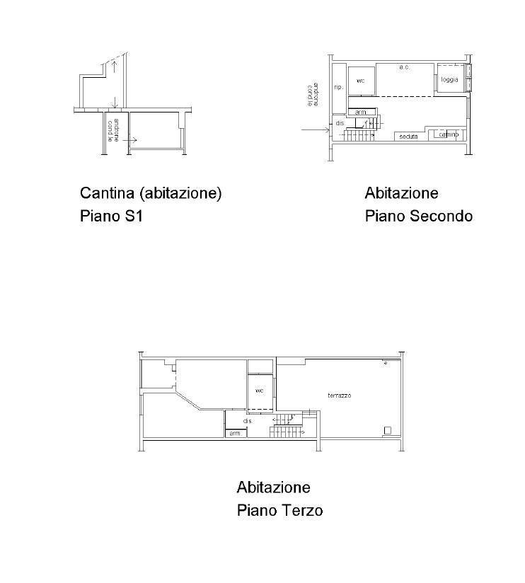 Three-room apartment via Palmiro Togliatti, 6, Fiano Romano - floor plans 1