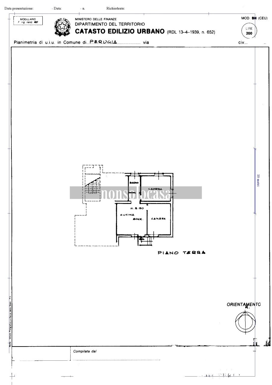 PLANIMETRIA - Three-room apartment Via San Bartolomeo, Perugia - floor plans 1