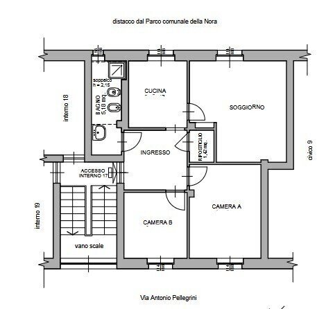 1.jpg - Appartamento all'asta Via Antonio Pellegrini 11, Genova (zona Sampierdarena) - planimetria 1