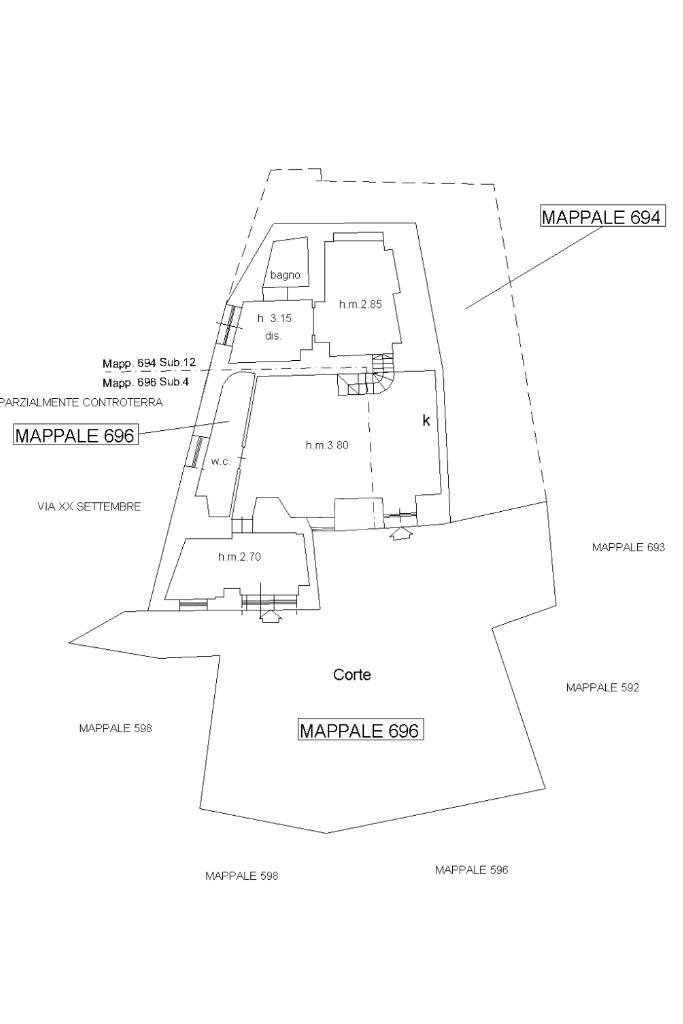 Semi-detached house Via XX Settembre, Cipressa - floor plans 1