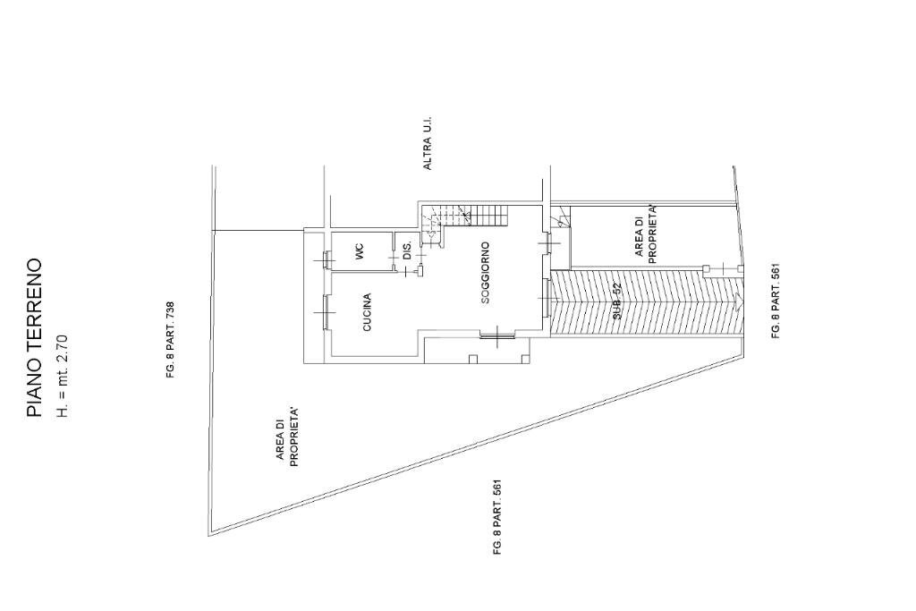 Villa a Schiera Via San Carlo, San Francesco al Campo - planimetria 1