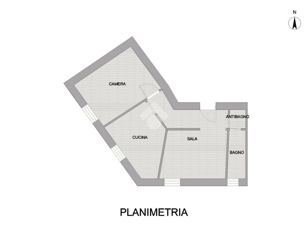 Two-room apartment Via Privata Giovacchino Belli, Milano (neighborhood Crescenzago) - floor plans 1