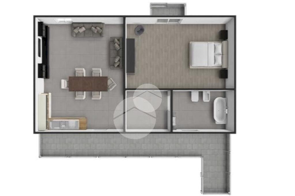 Two-room apartment Via arcangelo corelli, Milano (neighborhood Ortica) - floor plans 1