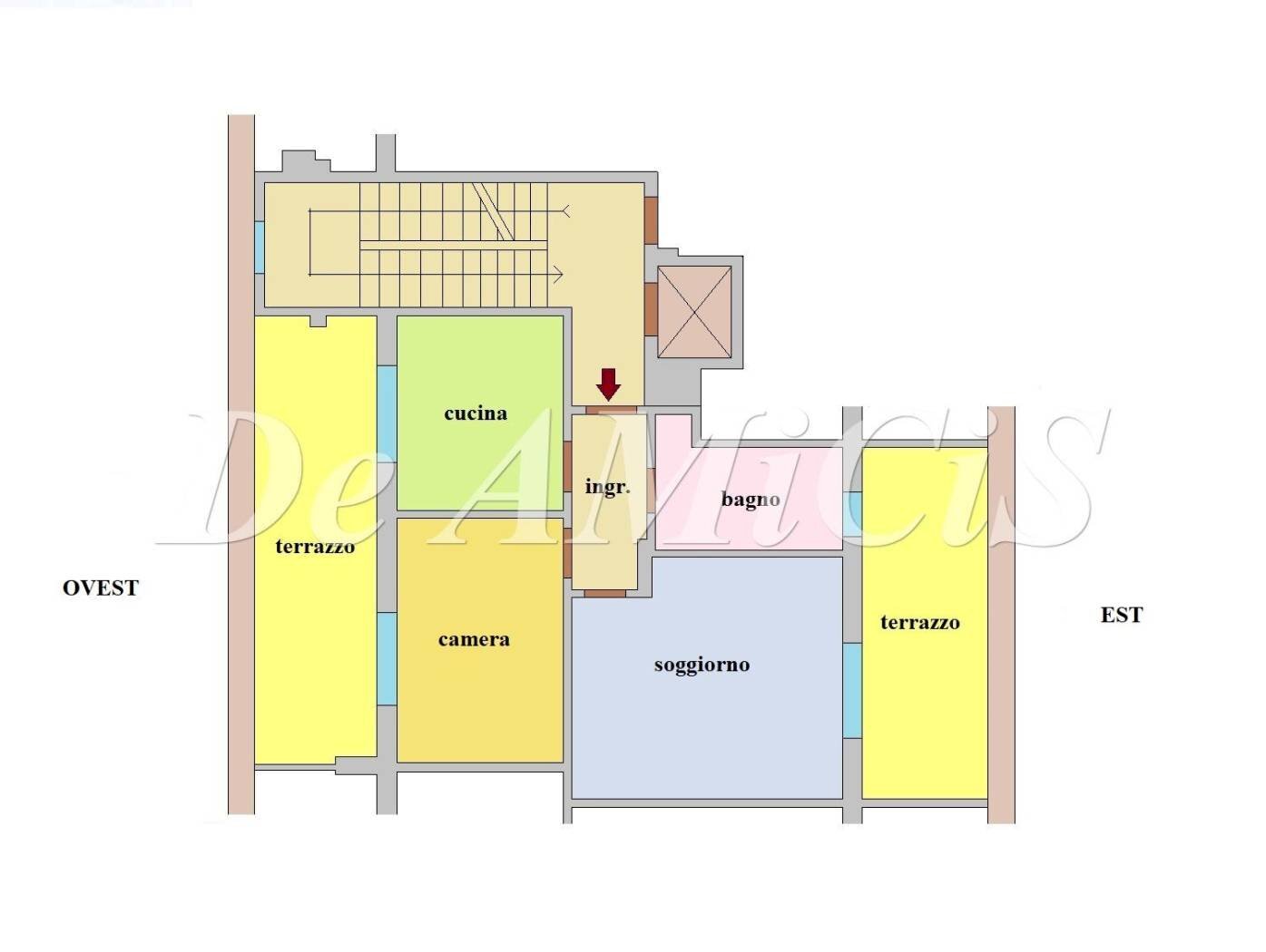Bilocale via San Vincenzo, 24, Vallecrosia - planimetria 1