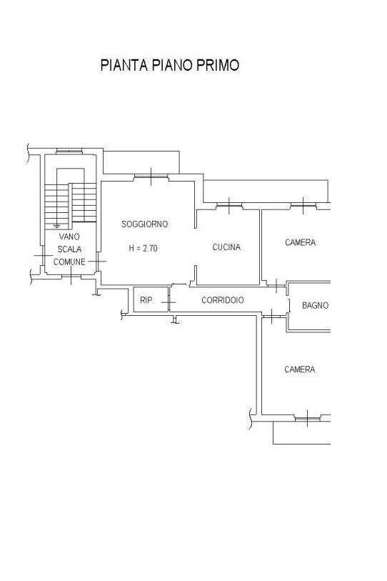Four-room apartment via Generale Carlo Alberto Dalla Chiesa, Pianfei - floor plans 1