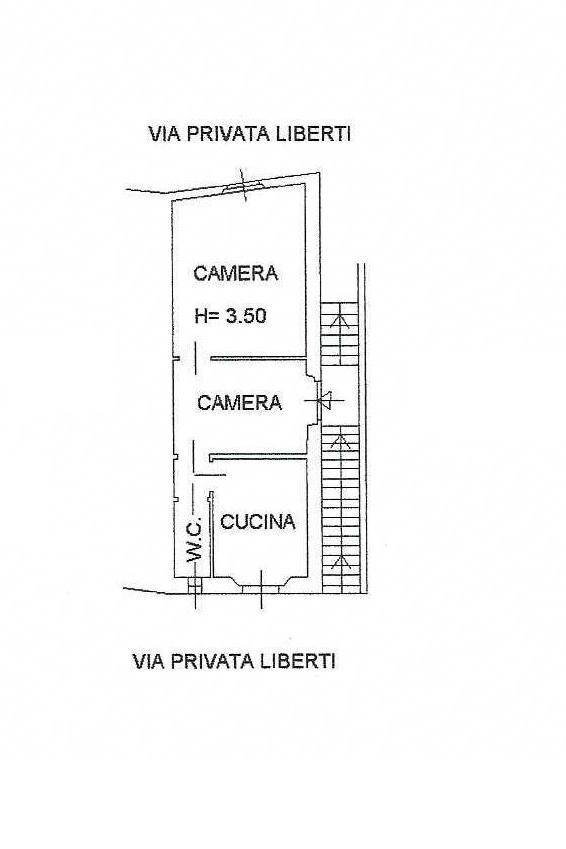 Bilocale via Liberti, 13, Genova (zona Sampierdarena) - planimetria 1