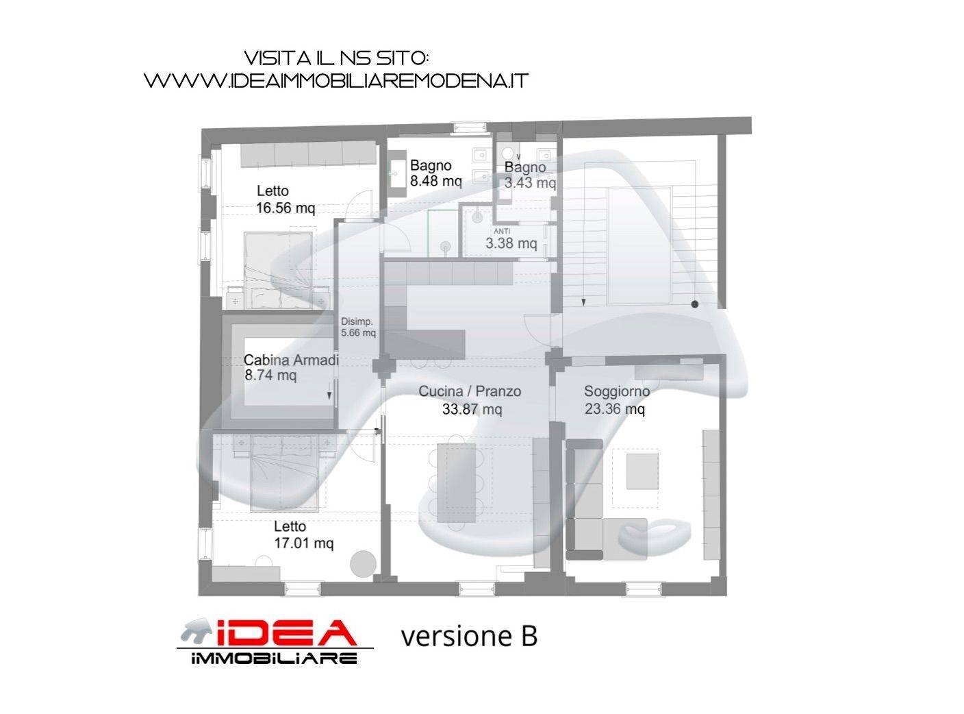 Quadrilocale via Emilia Est, Rubiera - planimetria 1
