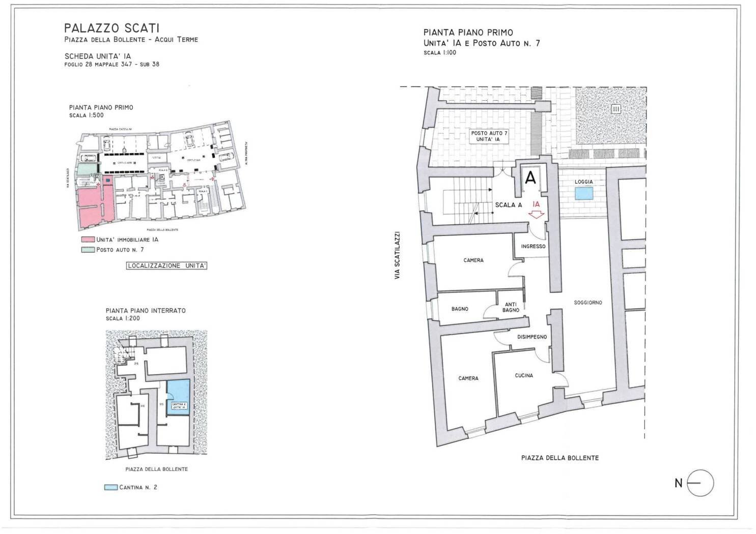 Quadrilocale piazza della Bollente, Acqui Terme - planimetria 1