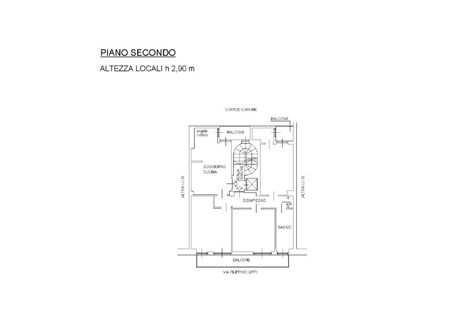 Non-buildable land via Filippino Lippi, 4, Milano (neighborhood Città Studi) - floor plans 1