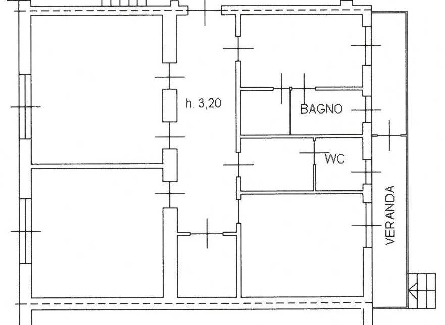 Four-room apartment Cuneo (neighborhood Centro) - floor plans 1