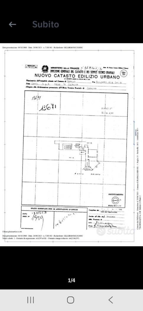 Two-room apartment salita San Domenico, 11, Rapallo - floor plans 1