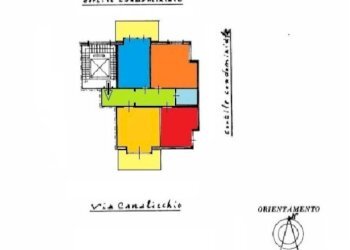 Planimetria - Three-room apartment via del Canalicchio, 3, Tremestieri Etneo - photo 1