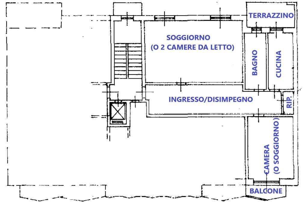Quadrilocale Via Filippo Juvarra, Nichelino - planimetria 1