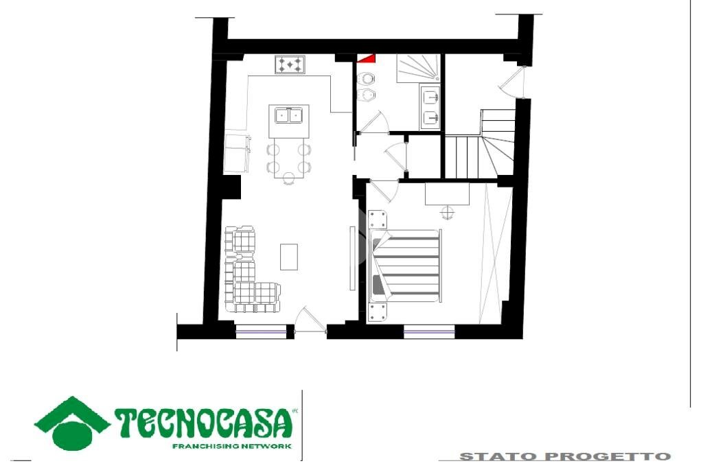 Bilocale Via Mazzini, Gassino Torinese - planimetria 1