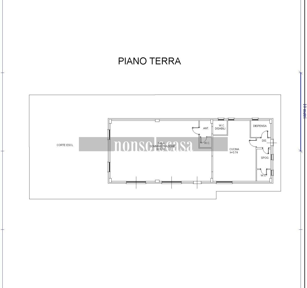 PLANIMETRIA - Commercial Premises Via Gustavo Benucci 205, Perugia - floor plans 1