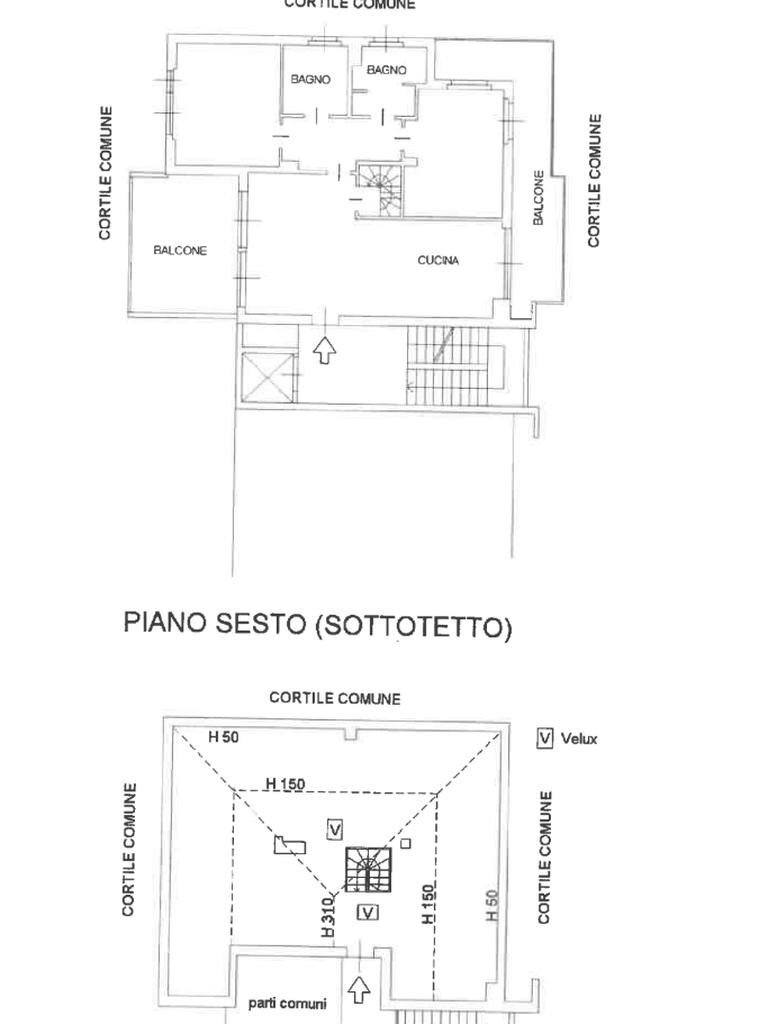 Four-room apartment via antonio gramsci, Settimo Milanese - floor plans 1