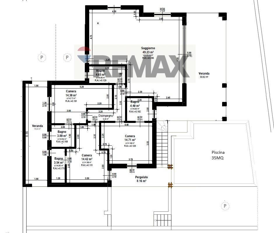 Pianta 2D - Villa Loiri Porto San Paolo - planimetria 1