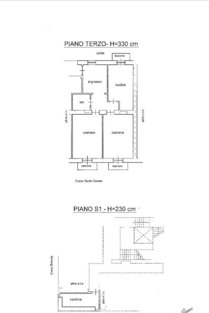 Quadrilocale corso Giulio Cesare, 24, Torino (zona Aurora) - planimetria 1