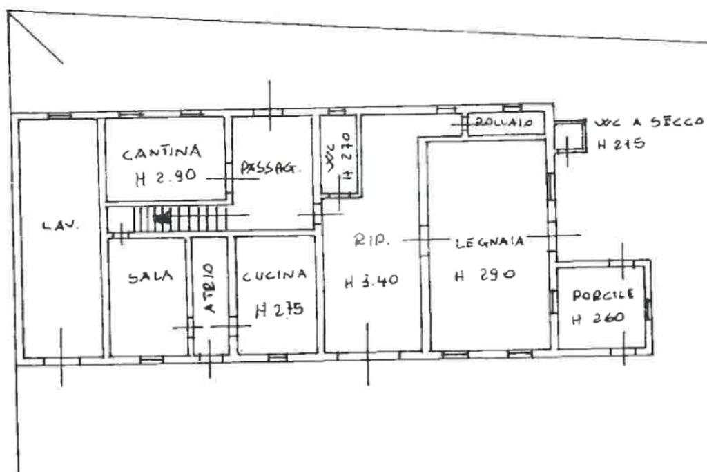 Rustic Frazione Trai, Colorno - floor plans 1