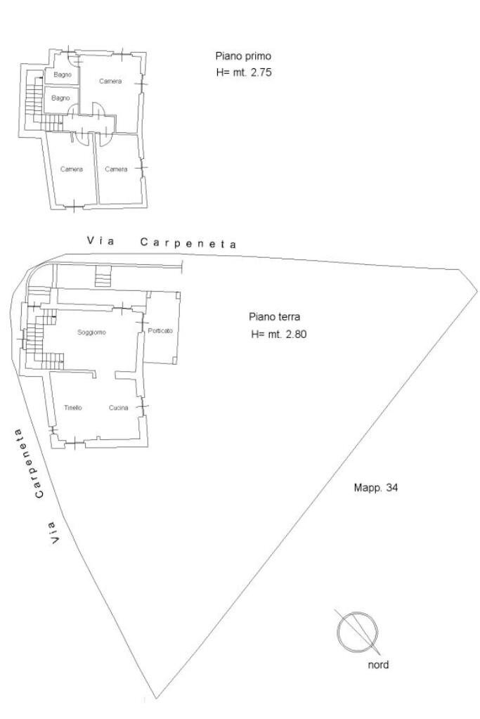 Independent house Via Carpeneta, Casella - floor plans 1