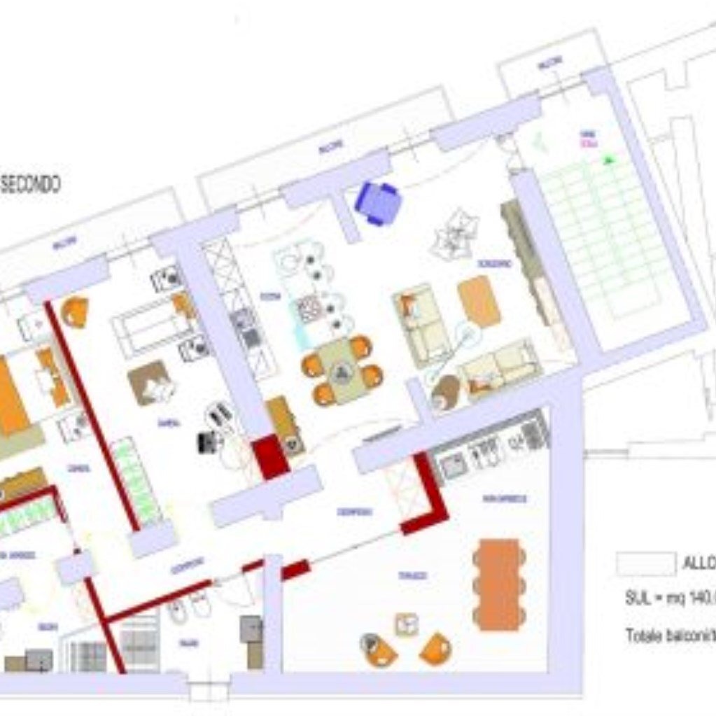 Quadrilocale Via Risorgimento, 5, Busca - planimetria 1
