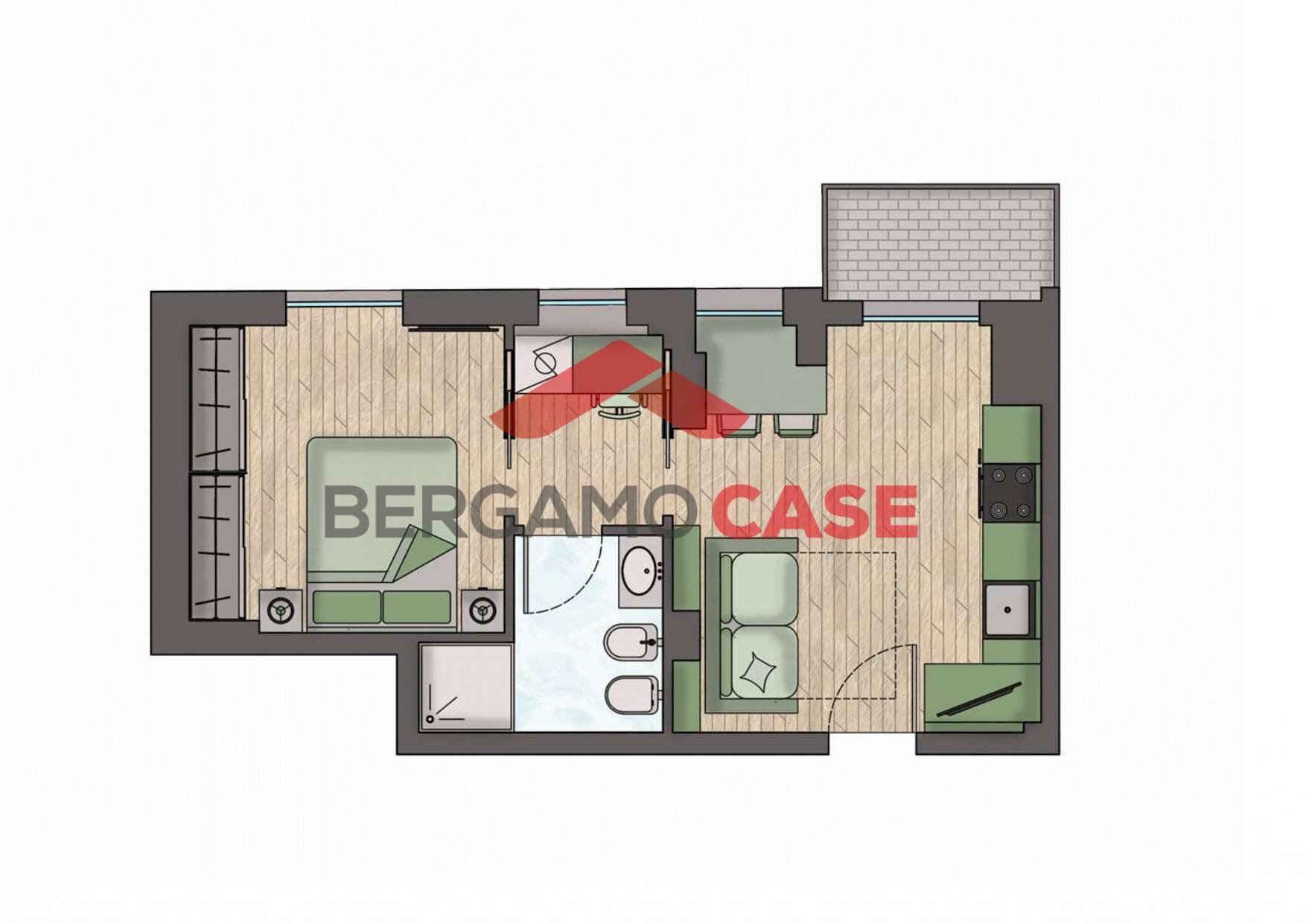Foto 2 - Two-room apartment Via Pascoli
7, Bergamo - photo 2