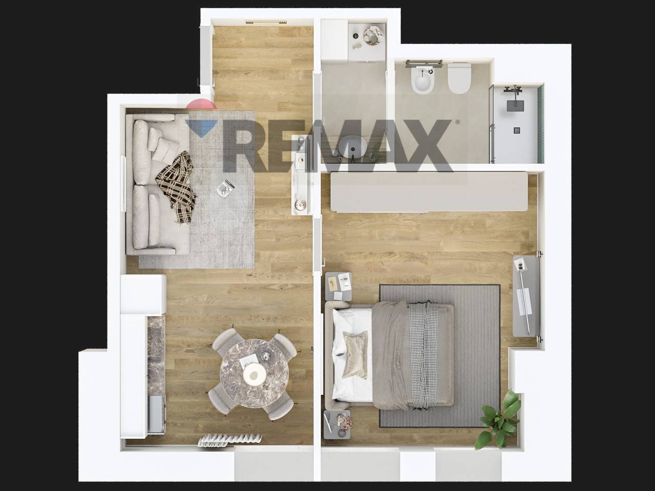 Pianta 3D - Bilocale Lungotevere Dei Mellini
 
44, Roma - planimetria 1