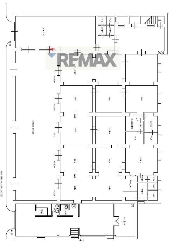 Pianta 2D - Commercial Premises RIVIERA VITTORIO MALLOZZI, Anzio - floor plans 1