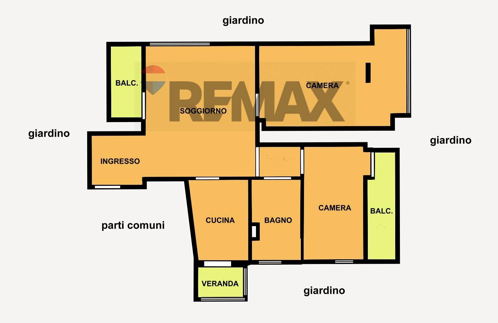 Pianta 2D - Trilocale Via Moise' Loria
 
62, Milano - planimetria 1