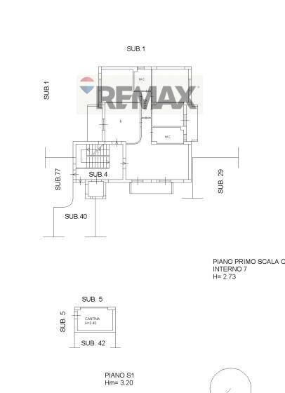 Pianta 2D - Four-room apartment Via San Lorenzo
 
291/C, Palermo - floor plans 1