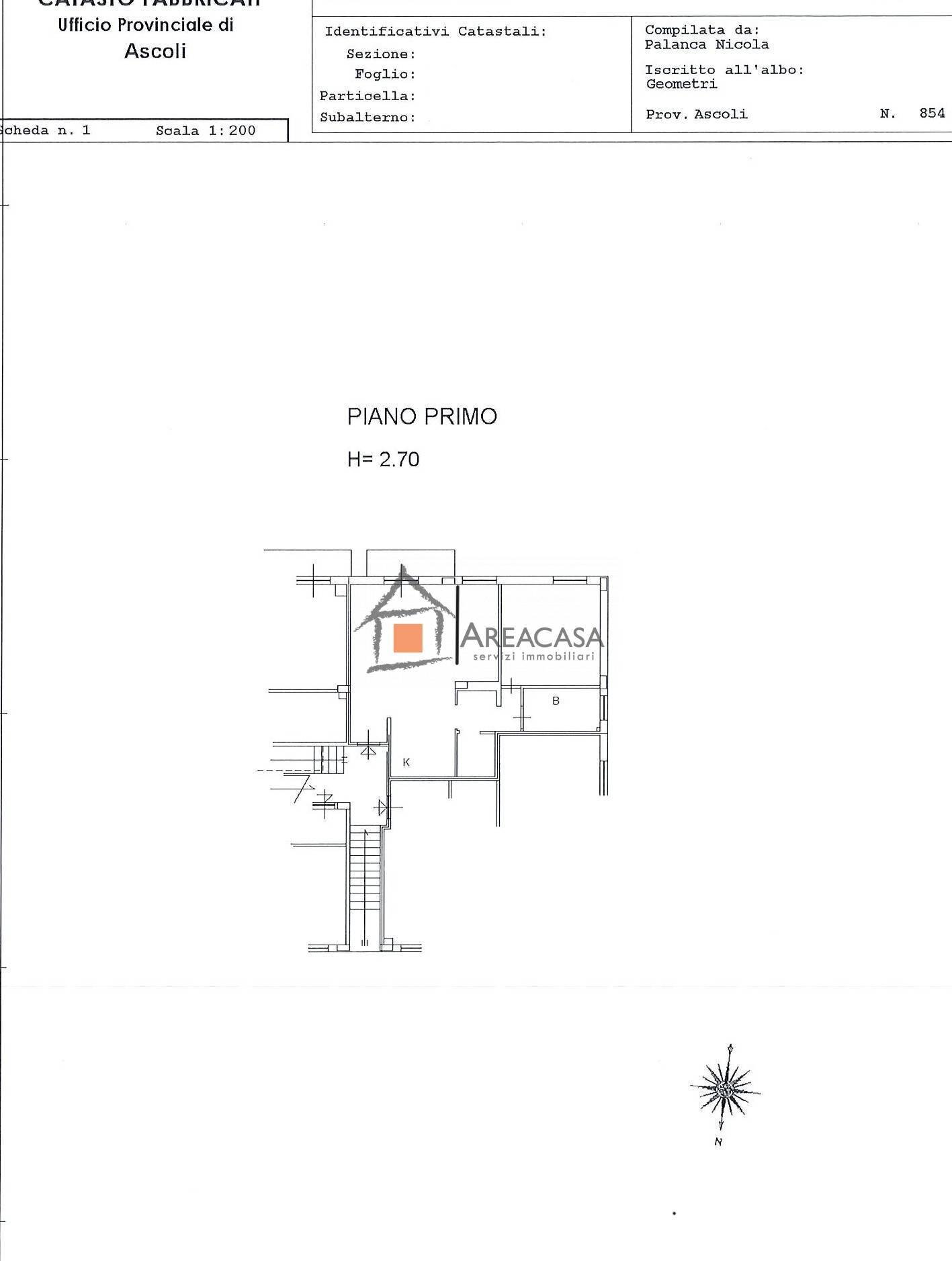 Foto 27 - Trilocale 197/C, Ascoli Piceno - planimetria 1
