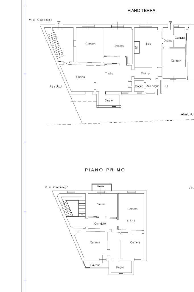 Independent house Via Carengo, Vercelli - floor plans 1