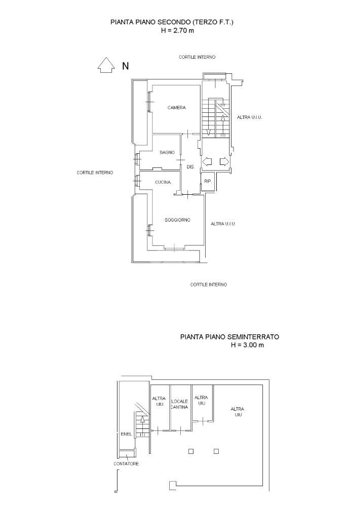Two-room apartment Via Vittorio Veneto, Trofarello - floor plans 1