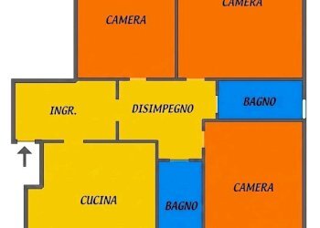 planimetria - Quadrilocale Bologna (zona Lame) - foto 1